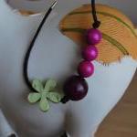 Trendy Hippie Fashion Flower Bracelet In Lila And..