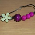 Trendy Hippie Fashion Flower Bracelet In Lila And..