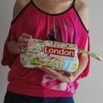 Clutch London Map With Red Green And Blue Prints..