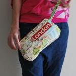 Clutch London Map With Red Green And Blue Prints..